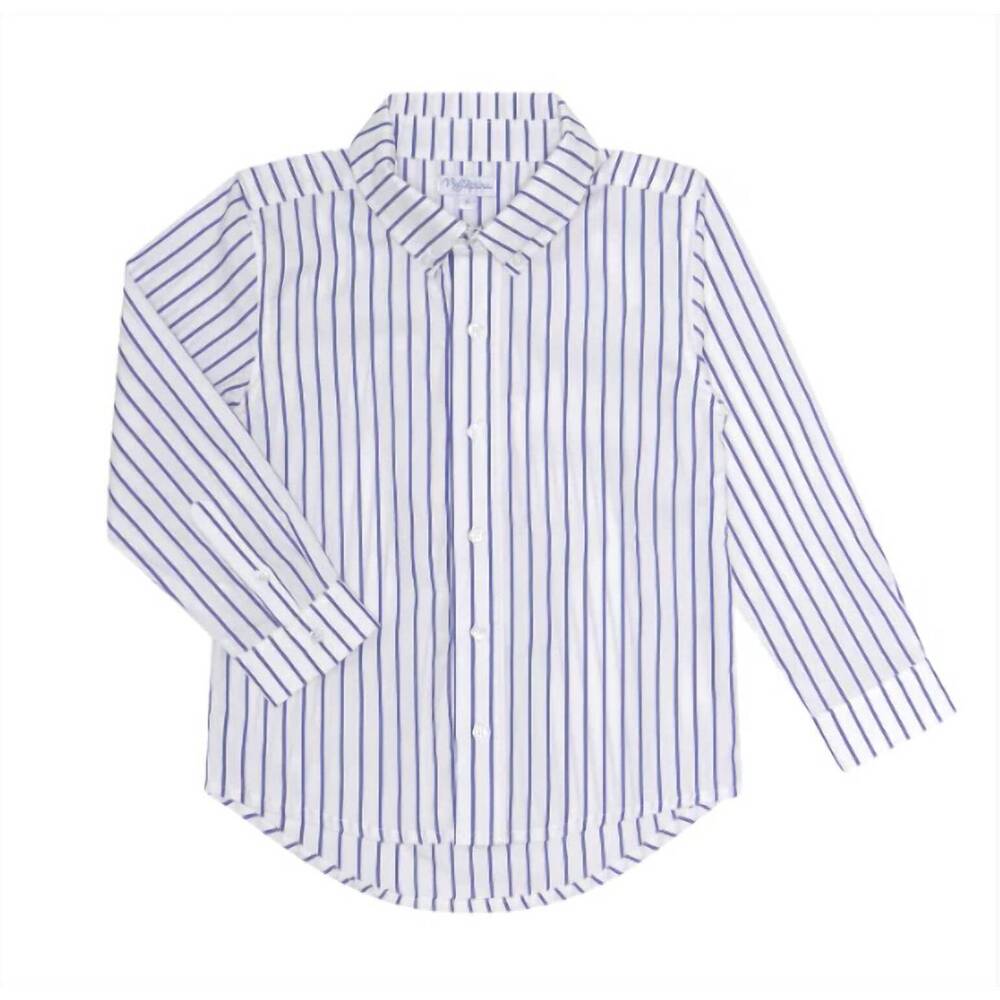 NEW NELLA PIMA kid's palm beach long sleeve shirt in blue